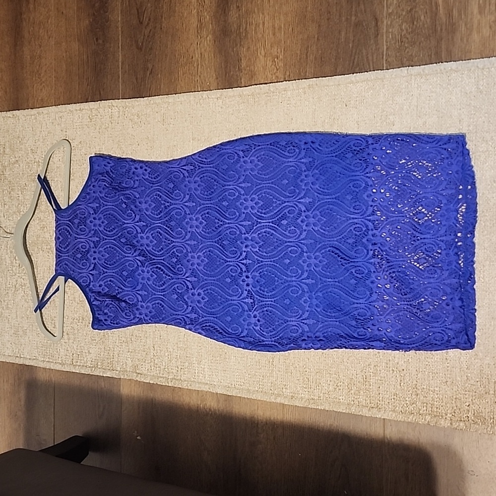 Blue midi dress